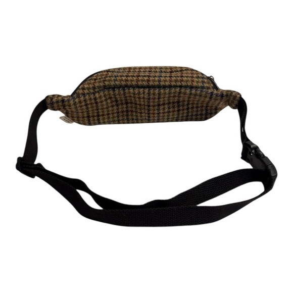 Wool Fanny Pack | Upcycled Harrison Tweed Zippered Pouch Hip Pack - Picture 2 of 7